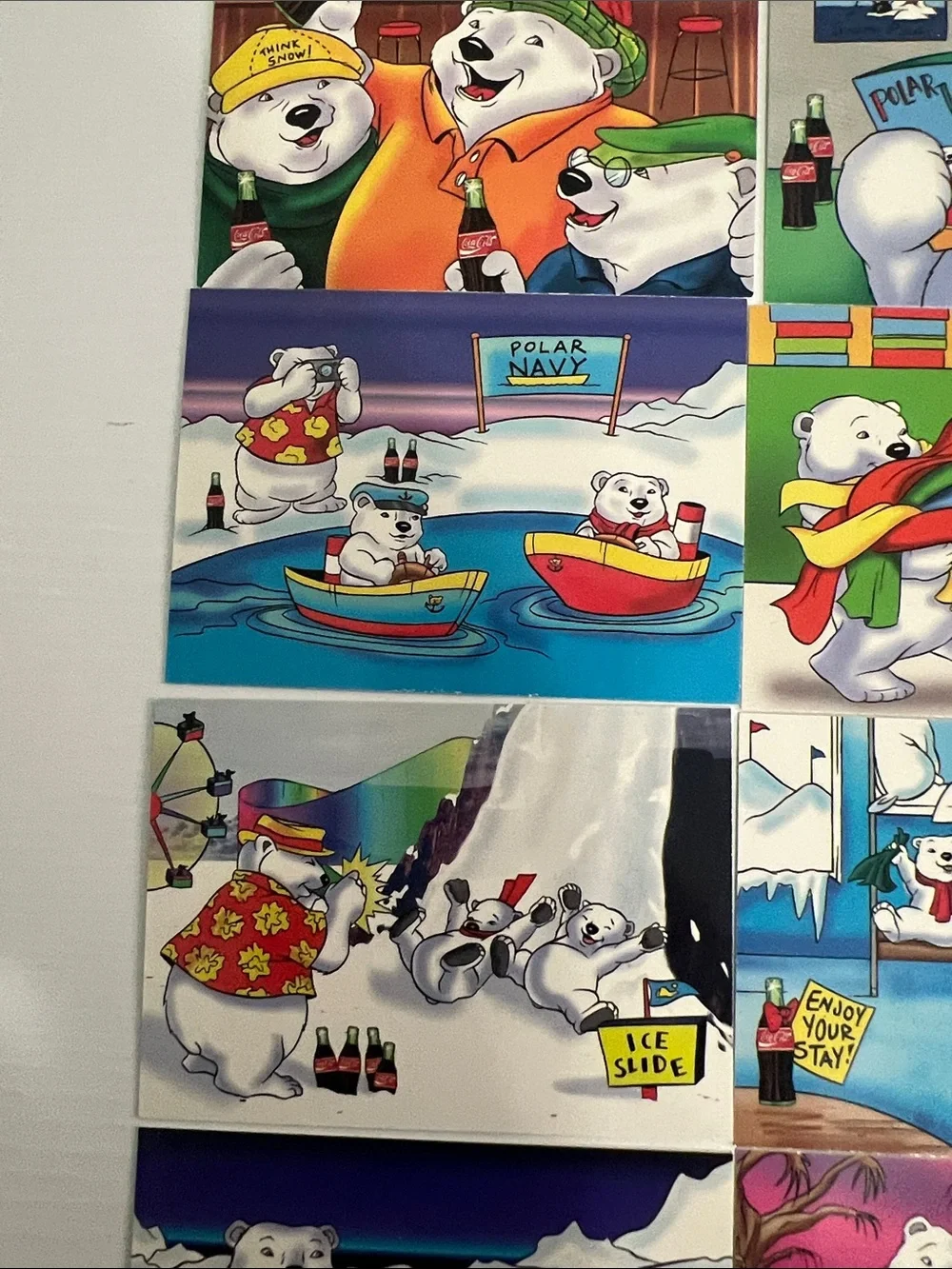 1996 South Pole Vacation Coca Cola Polar Bears Trading Cards (15) - Lot #1